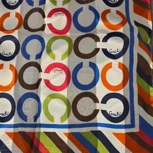 Coach Multicolor Logo Scarf